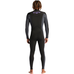 2023 Billabong Hombres Absolute 4/3mm Gbs Chest Zip Neopreno ABYW100193 - Black Purps